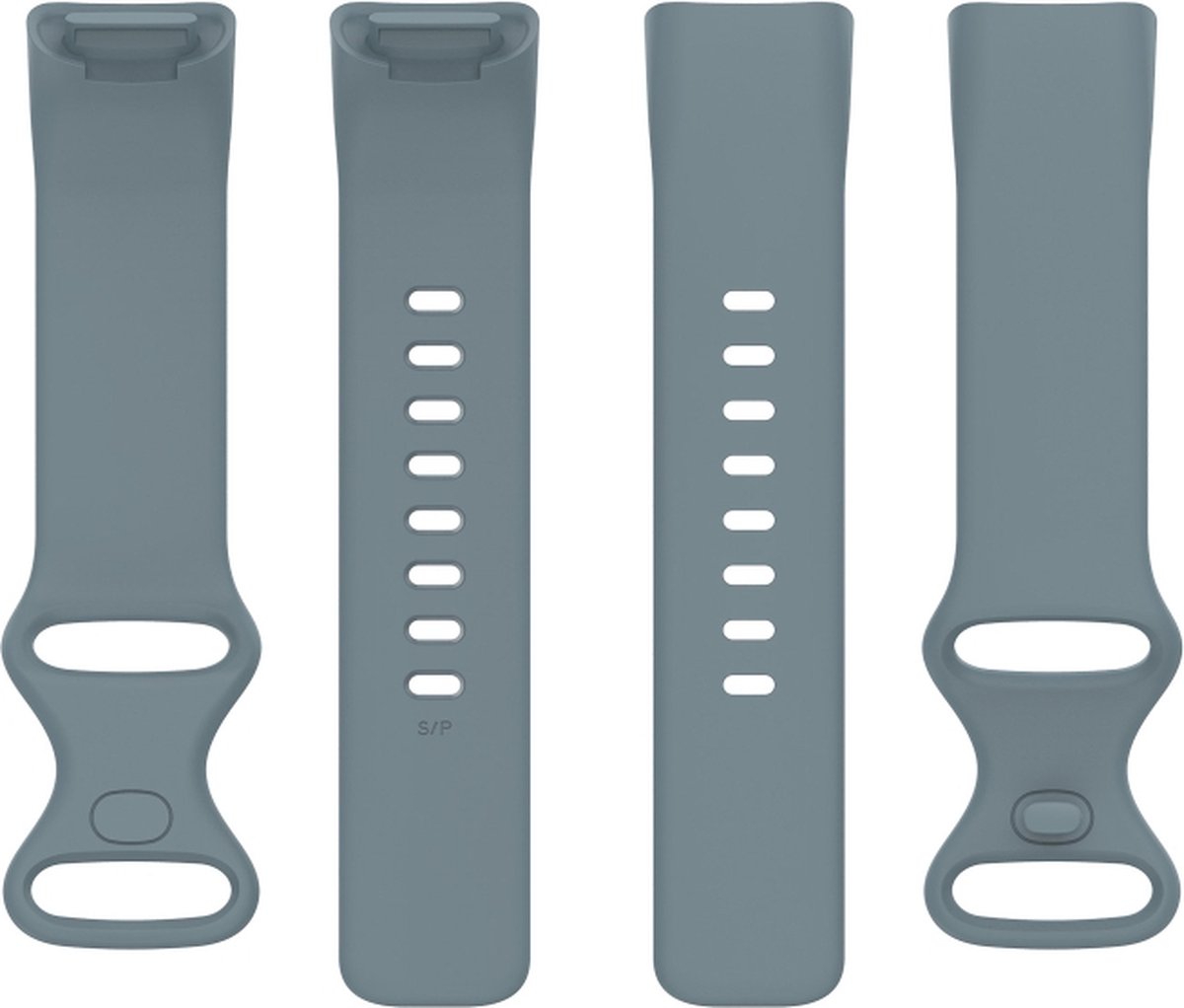 Siliconen bandje - geschikt voor Fitbit Charge 5 / Charge 6 - maat M/L - staalblauw