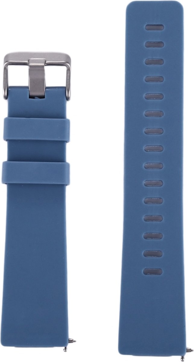 Siliconen bandje - geschikt voor Fitbit Versa / Versa 2 - maat M/L - blauw