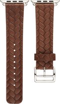 Bracelet en cuir (marron), adapté à toutes les séries Apple Watch avec boîtier de taille 42, 44 et 45 mm