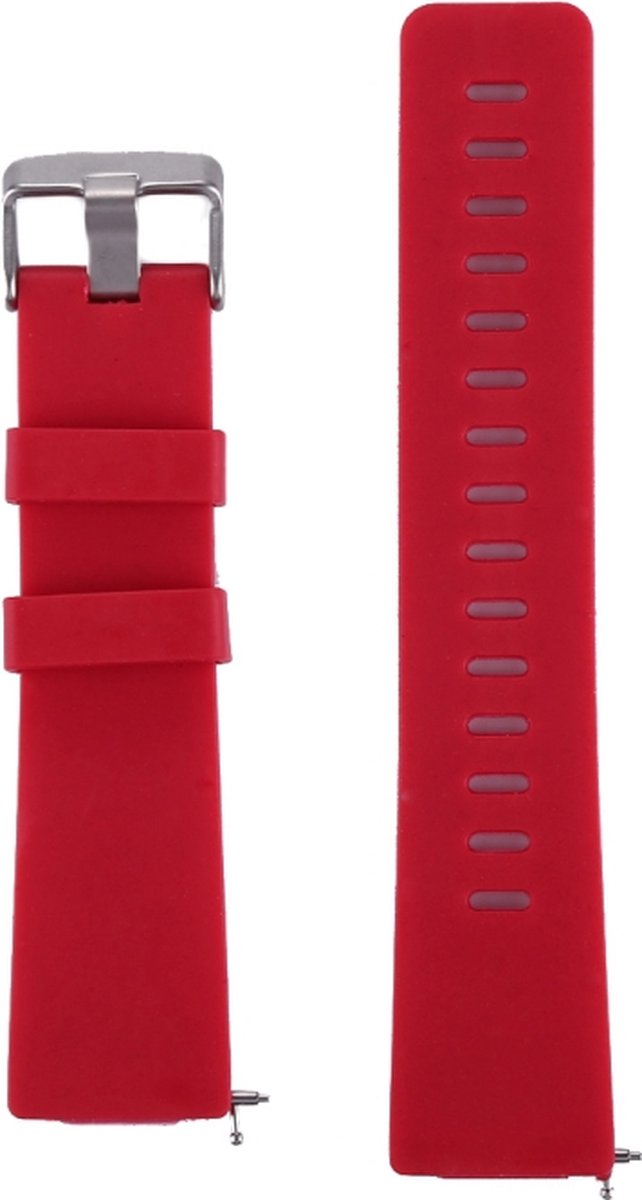 Siliconen bandje - geschikt voor Fitbit Versa / Versa 2 - maat S/M - rood
