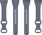 Siliconen bandje - geschikt voor Fitbit Versa 3 / Versa 4 / Sense - maat M/L - blauwgrijs