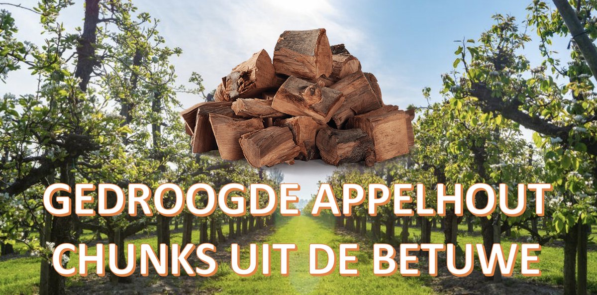 Gedroogde Appelhout Chunks uit de Betuwe!