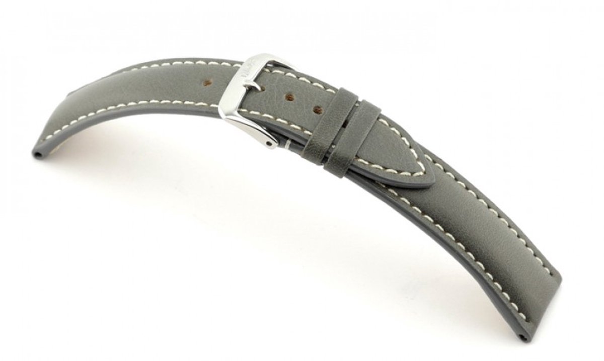 Horlogeband Kempten Donkerbruin - Leer - 16mm