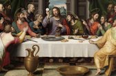 Peinture au Diamond - Le dernier souper - Leonardo de Da Vinci - Fabriqué aux Pays- Nederland - 50 x 70 cm - toile - pierres carrées - Livré sous 2-3 jours ouvrables