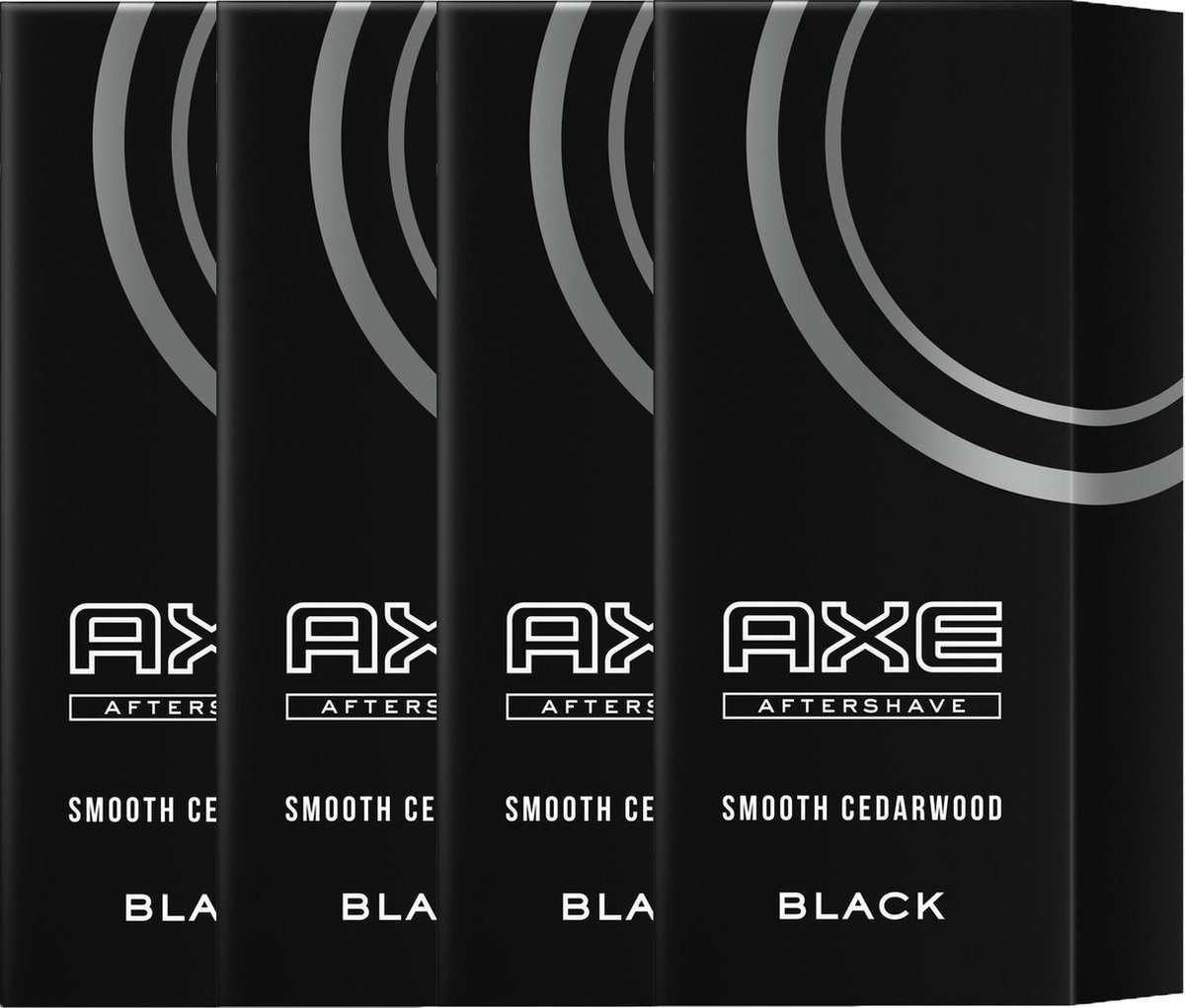 Axe Aftershave Black - 4x 100 ml - Voordeelverpakking