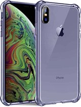 Smartphonica iPhone X/Xs transparant siliconen hoesje - Donkerblauw / Back Cover geschikt voor Apple iPhone X/10;Apple iPhone Xs
