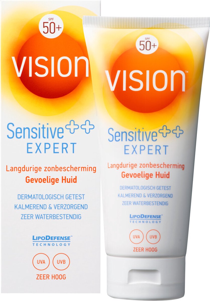 2x Vision Zonnebrand Sensitive Factor 50 185 ml
