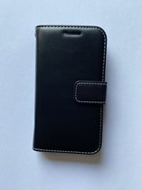 Samsung Galaxy Core G360H hoesje - Kunstleer Book Case Zwart -  met extra ruimte voor briefgeld
