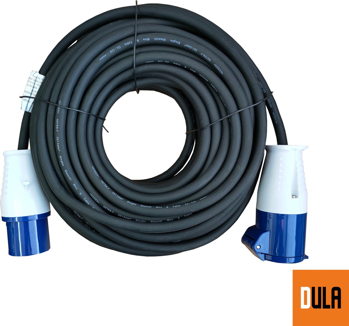 DULA - Verlengkabel Camping - CEE - 20 meter - 1 stuk - Neopreen - IP44 - Max 3500 W — afbeelding 5