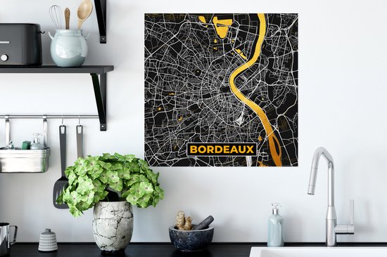 Affiche France – Bordeaux – Plan de ville – Plan – Carte - 50x50 cm