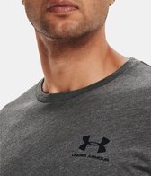Under Armour UA M SPORTSTYLE LC SS Heren Sportshirt - Grijs - Maat S