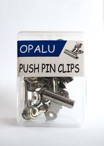 Opalu Push Pin Clips Zilver 10 stuks