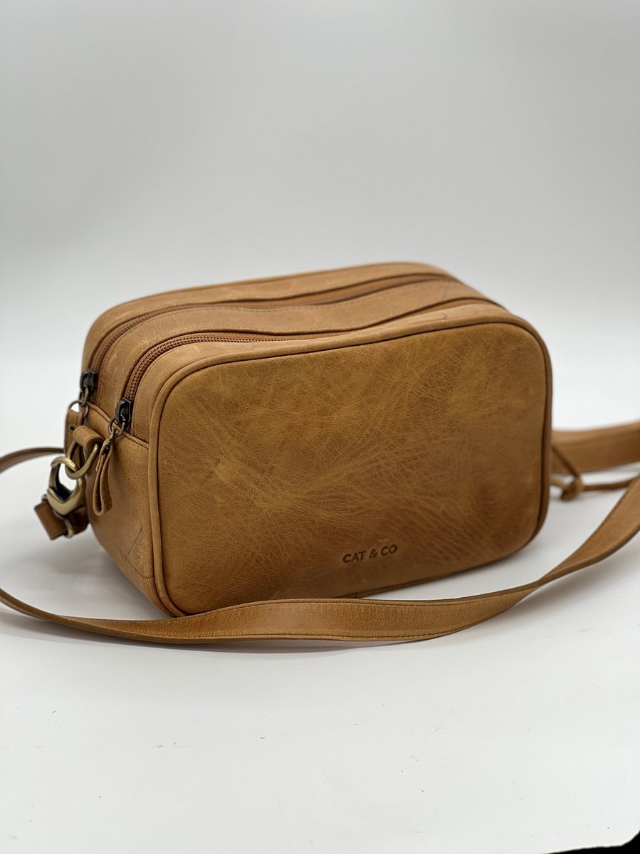 Cat & Co crossbodytas 3005 vitelino Habano