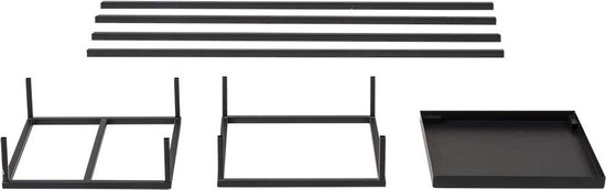 Zuil - 90 cm-metaal- Trinity Black - Zwart - Sokkel - Plantentafel