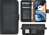 MoDo hoesje voor Motorola Moto G22 - Leer Book Case - Zwart
