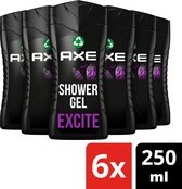 Axe Excite For Men - 6 x 250  ml - Douchegel - Voordeelverpakking