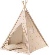 Wikiwama - Tipi Tent - Speeltent - Kinderkamer - Amber Rainbows - Speeltent voor Kinderen - Kindertent - Indianentent - Wigwam 100x100x120cm