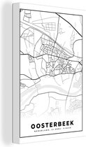 Tableau sur Toile City Map - Map - Oosterbeek - Map - 90x140 cm - Décoration murale