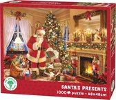 m. Puzzle Brocoli 1000 pièces - Cadeaux du Père Noël - Puzzle de Noël avec le Père Noël - 68 x 48 cm