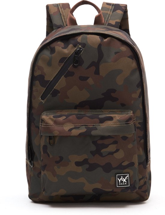 YLX Cornel Backpack Leger print. Zwart, groen, bruin. 15″ laptop sleeve. Recycled Rpet materiaal. Gerecyclede plastic flessen. Eco-friendly….