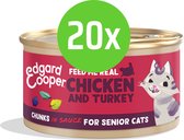 Edgard & Cooper Senior Chunks Chicken & Turk 85 gram - 20 blikjes