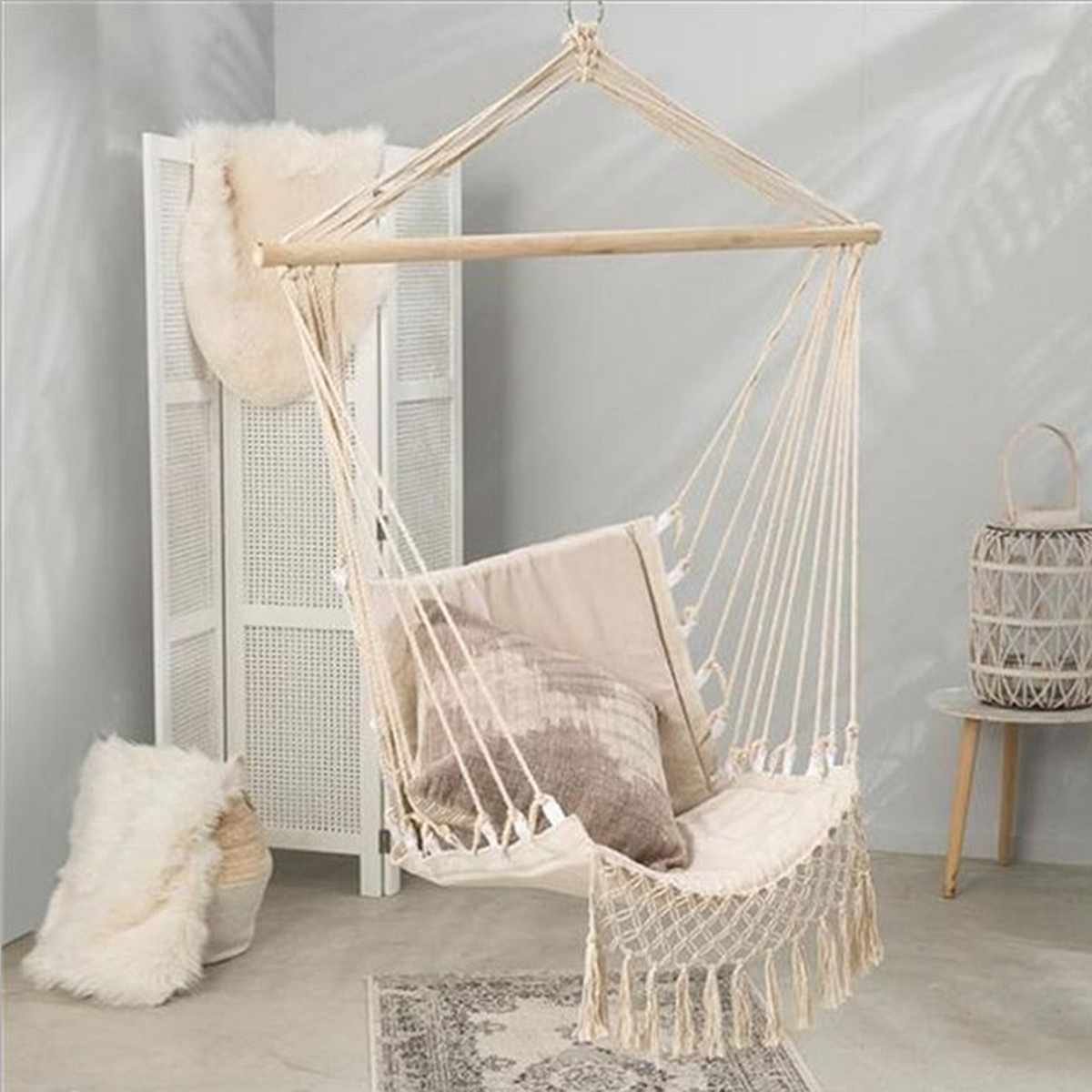 Dubbele hangende eieren schommelstoel kussen, 1/2 persoon opknoping mand stoel kussens, rotan schommelstoel zitkussen, indoor outdoor balkon terras tuin wasbaar Chai (maat: 100 × 85 cm, kleur: paars