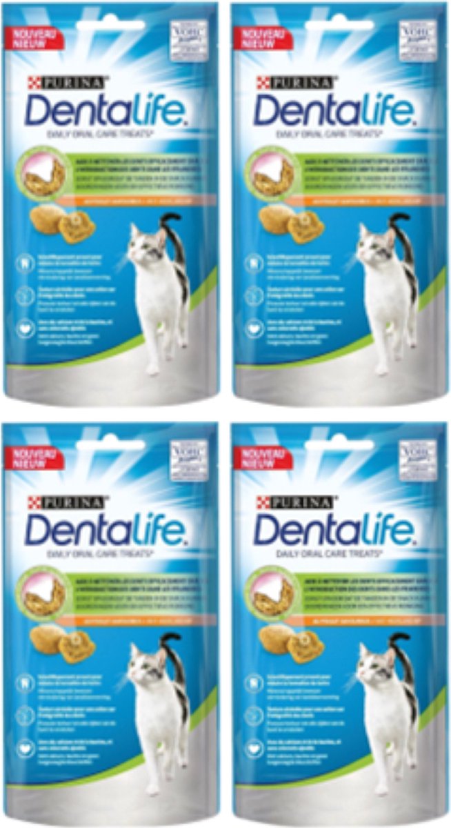 4x Purina Dentalife Oral Care Kip - Kattensnack - 40g