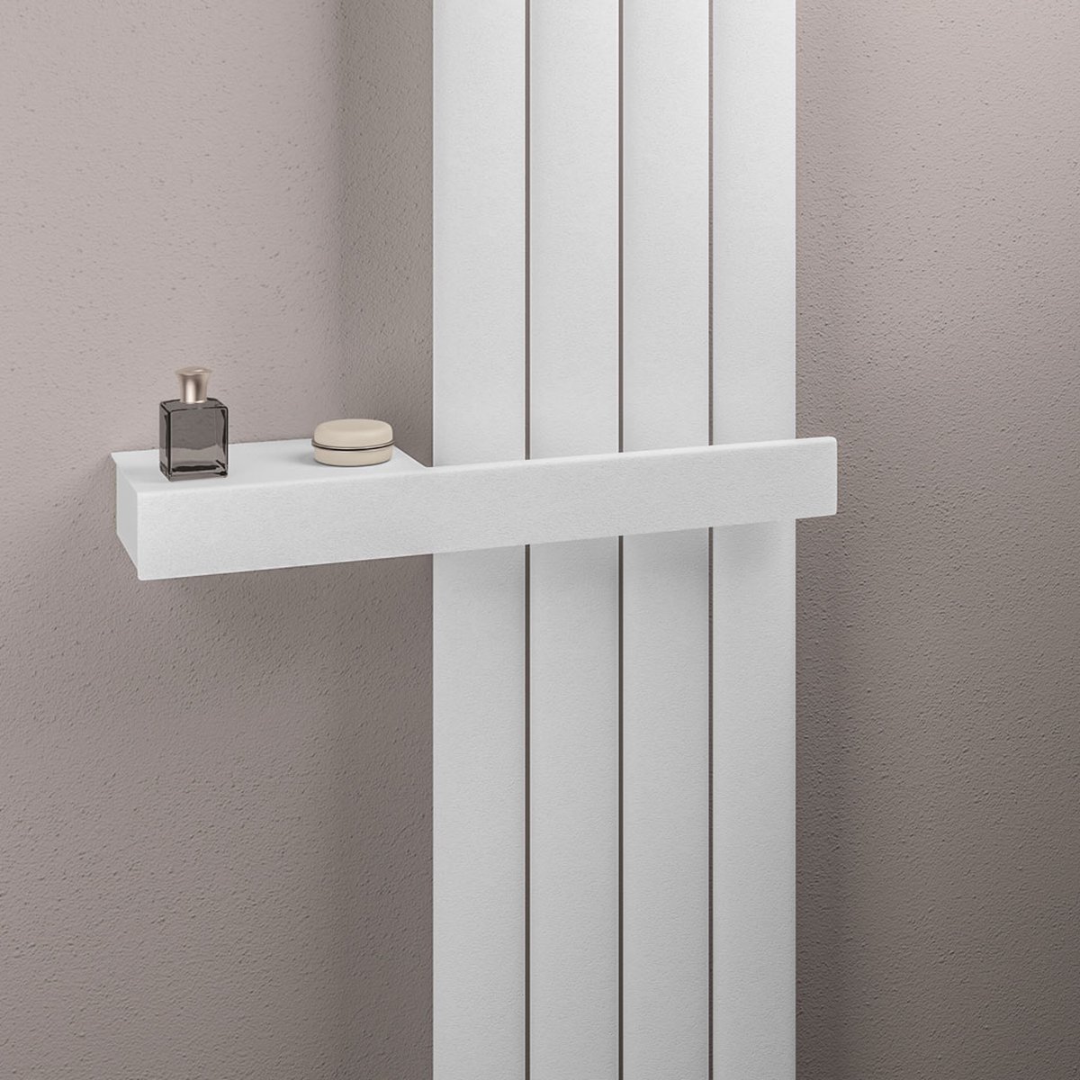 Eastbrook- Multifunctionele handdoekhanger Mat Wit 30cm links
