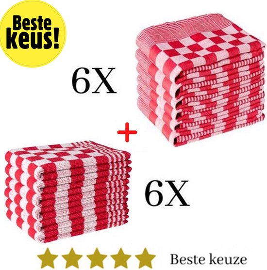 WLLHYF 6 stuks Zweedse vaatdoeken, absorberend, wasbaar, herbruikbare