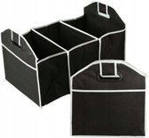 2 Stuks Organizers - Kofferbaktas met 3 sorteervakken - Zwart - Sorteervakken & Opvouwbaar - 54 x 33 x 32.5 cm
