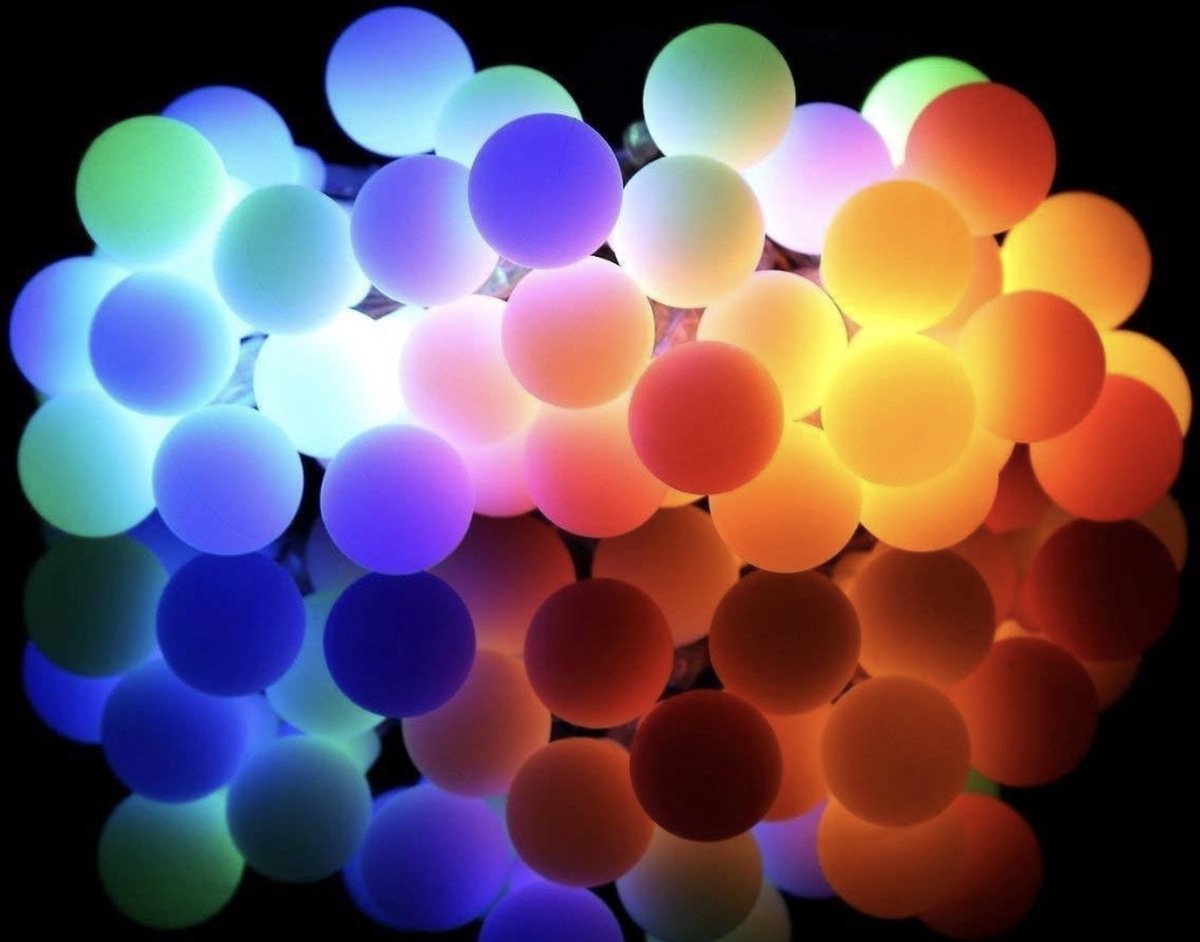 schildpad Raad eens levend Gekleurde Feestverlichting - 50 Lampen - 15 Meter - Party lights LED voor  Binnen of... | bol.com