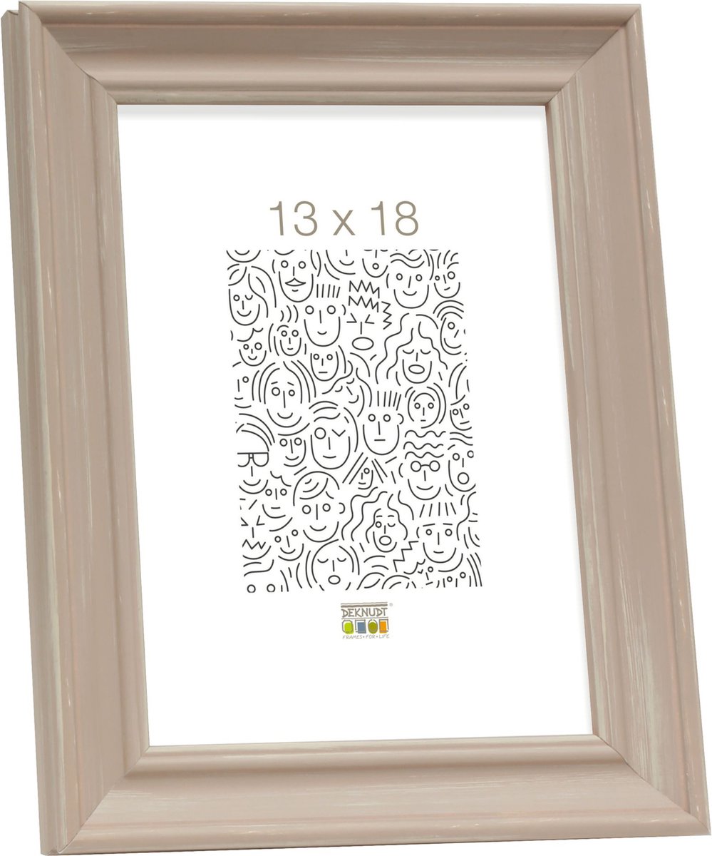 Deknudt Frames fotolijst S46LF3 - beige - landelijk - foto 13x18 cm