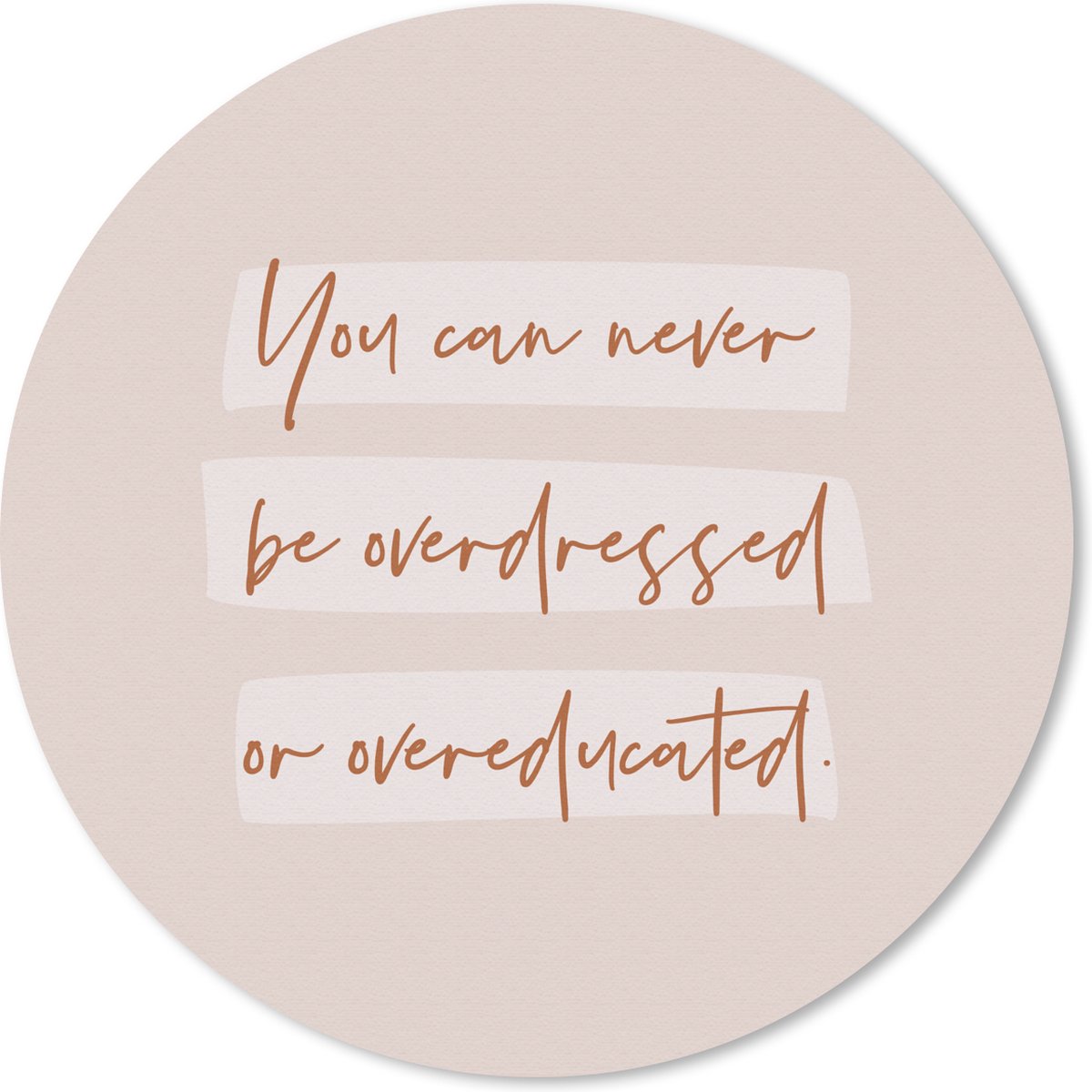 Muismat rond 30x30 cm - Mousepad Leren - Quote - Studeren - Student - Ronde muismatten