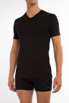 Claesen's Heren 2-pack V-neck t-shirt - Black- Maat S