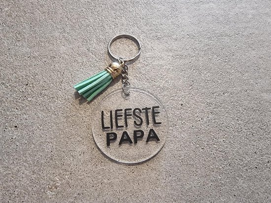 Sleutelhanger - vaderdag cadeau - papa - liefste papa - sleutel - Cadeautje - Vaderdag cadeautje - voor mijn liefste papa