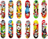 Allerion Fingerboard Set – Mini Vinger Skateboard – 12 Verschillende Skateboards – Accessoires Pakket