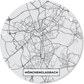 Muismat - Mousepad - Rond - Plattegrond - Duitsland - Mönchengladbach - Kaart - Stadskaart - 40x40 cm - Ronde muismat