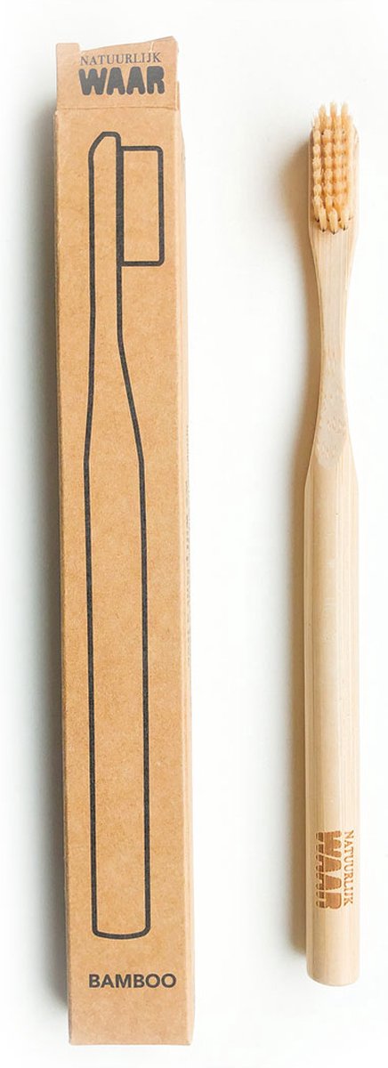 NatuurlijkWAAR - Bamboo tandenborstel - naturel