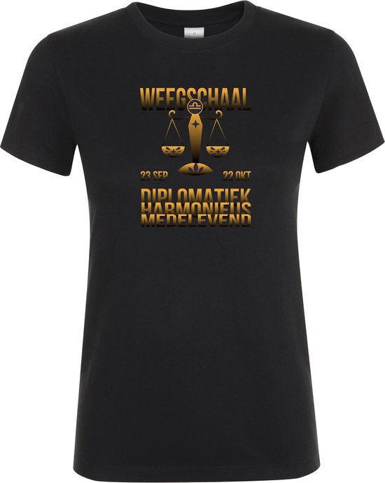 Klere-Zooi - Sterrenbeeld - Weegschaal - Dames T-Shirt - S