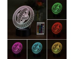 Klarigo®️ Nachtlamp – 3D LED Lamp Illusie – 16 Kleuren – Bureaulamp –  Infinity - Infinity Loop – Sfeerlamp – Nachtlampje Kinderen – Creative - Afstandsbediening