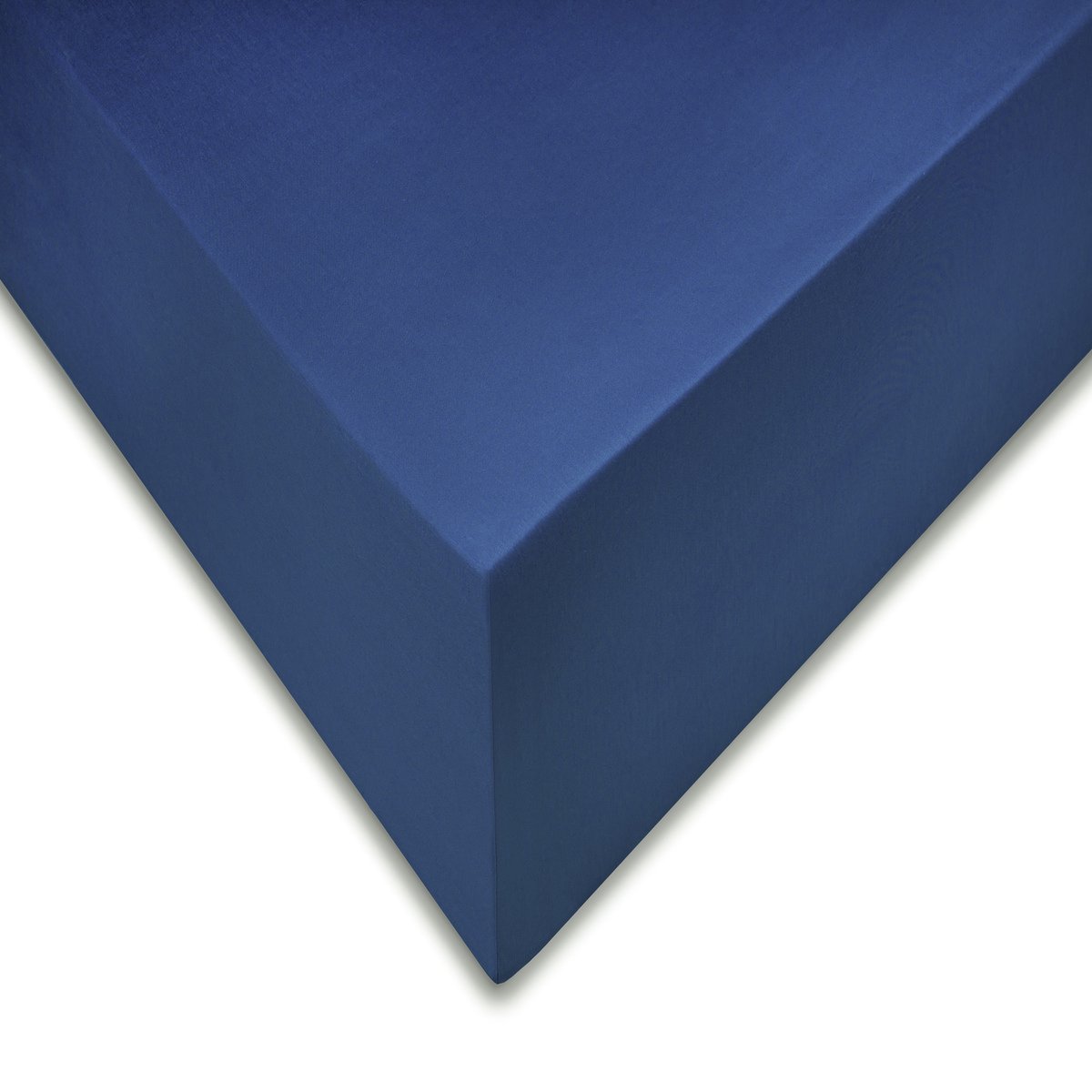 Luxe Katoen/Satijn Tweepersoons Hoeslaken Navy Blauw | 140x200 | Subtiel Glazend En Zijdezacht | Ademend En Juiste Pasvorm