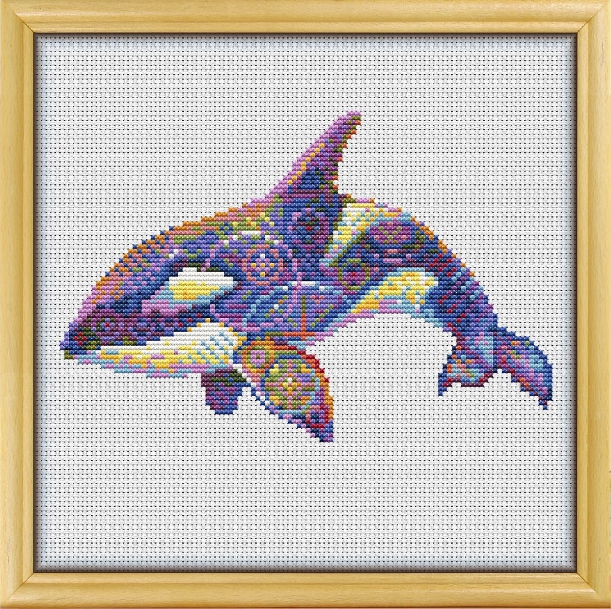 Awsome Patterns Borduurpakket Mandala Orca - Telpatroon voor beginners