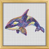 Borduurpakket MANDALA ORCA - awsome patterns - telpatroon om zelf te borduren