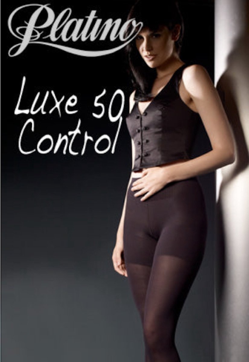 Platino luxe control 50 den panty maat 38/40 cafe