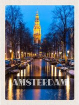 Wandbord - Amsterdam Grachten Munt Toren