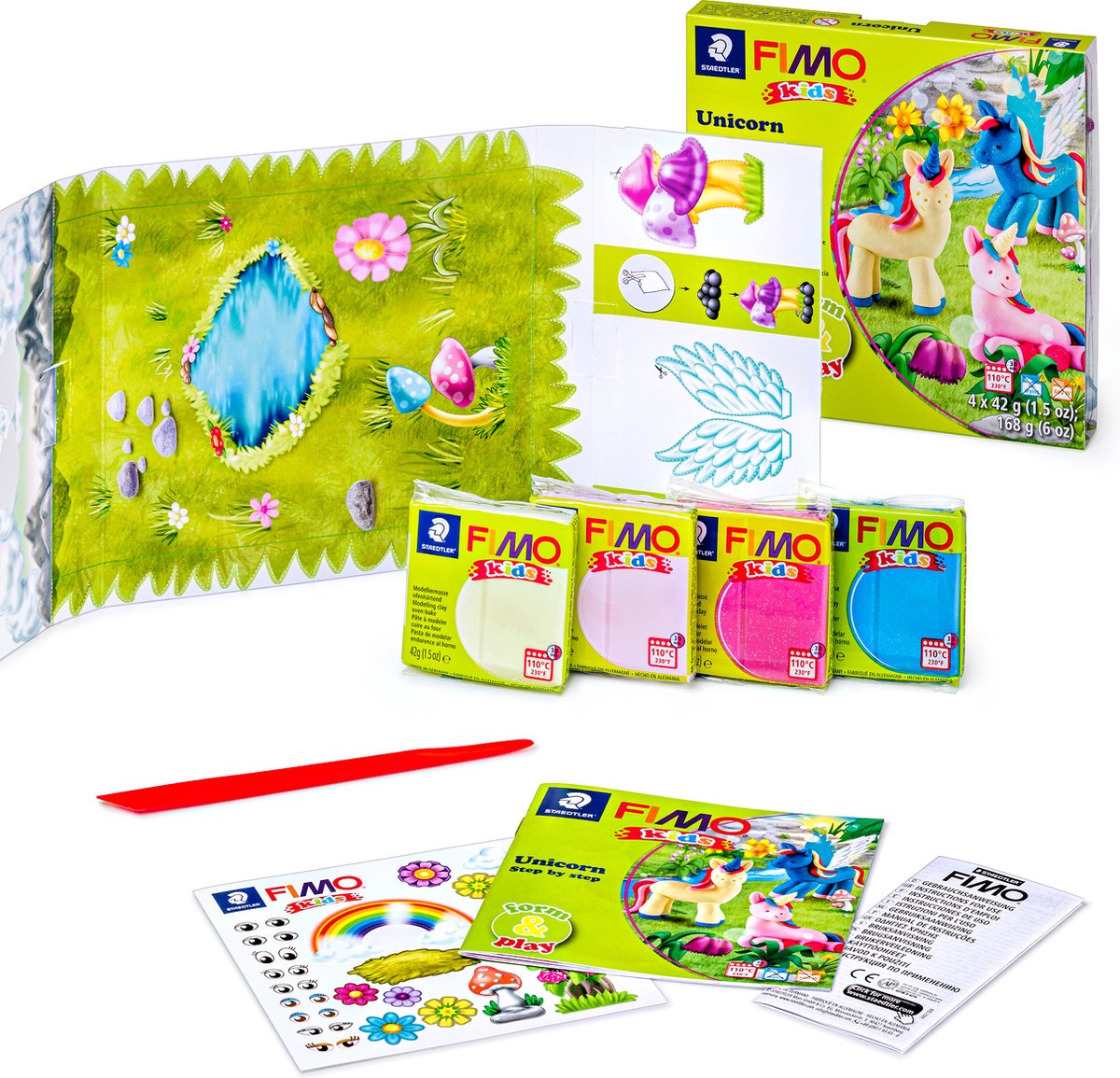 FIMO kids 8034 - ovenhardende boetseerklei - Form&Play set "Eenhoorn" — afbeelding 3