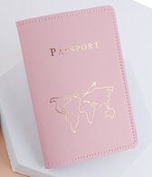 Premium Lederen Paspoorthoes - Paspoorthouder - Paspoort Protector - Roze
