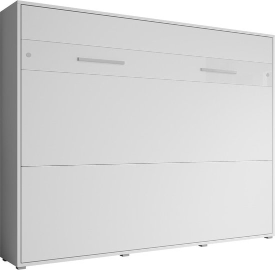 Tweepersoons opklapbed Hailey - Wit - 160x200 cm - Horizontaal