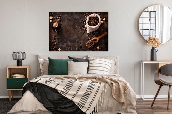 Affiche Grains de Grains de café - Café - Sachet - 120x80 cm