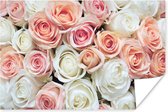Affiche Roses - Fleurs - Wit - Rose - 120x80 cm